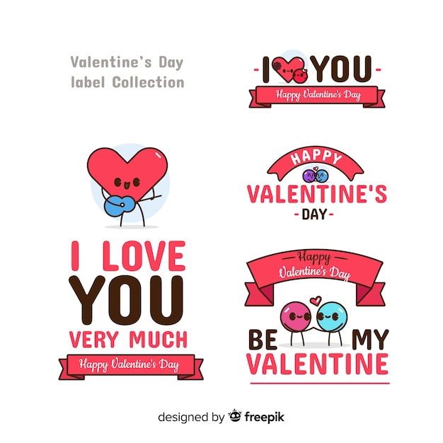 Valentine's day label collection