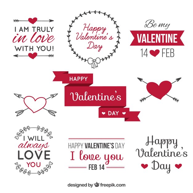 Valentine's Day label pack