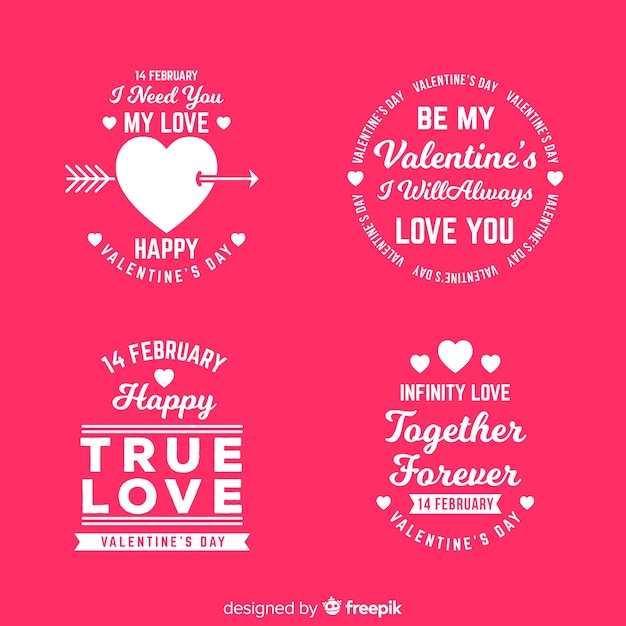 Valentine's day label & quote collection