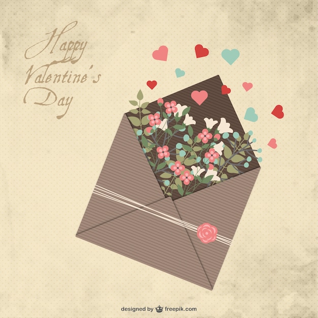 Free vector valentine's day letter