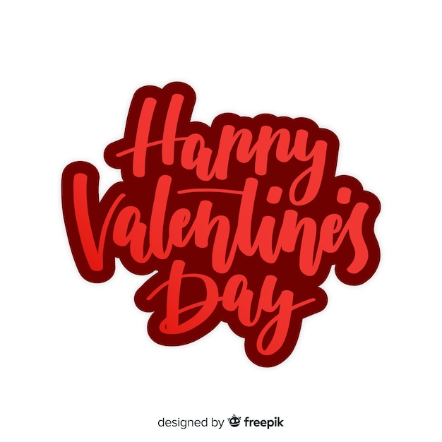 Valentine's day lettering background