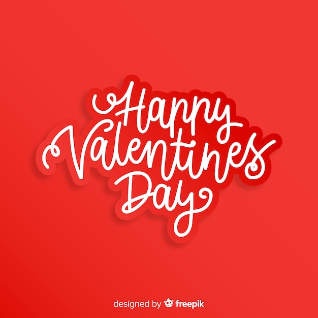 Free vector valentine's day lettering background