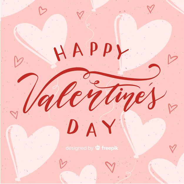 Valentine's day lettering background