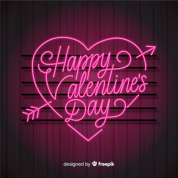 Free vector valentine's day lettering