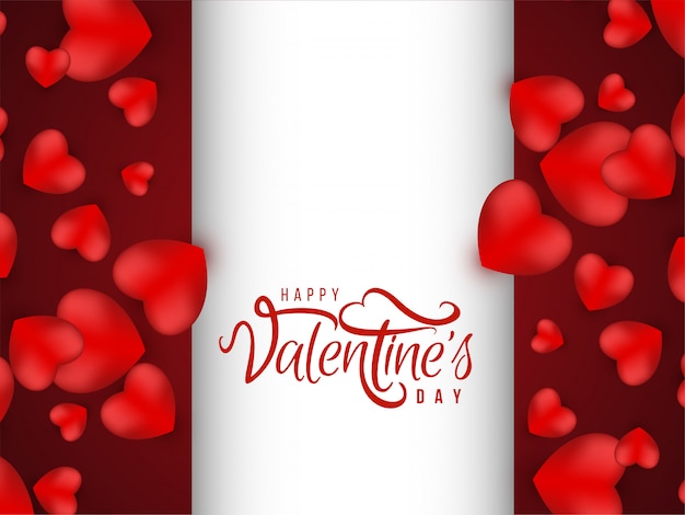 День святого Валентина прекрасный красный фон с сердечками