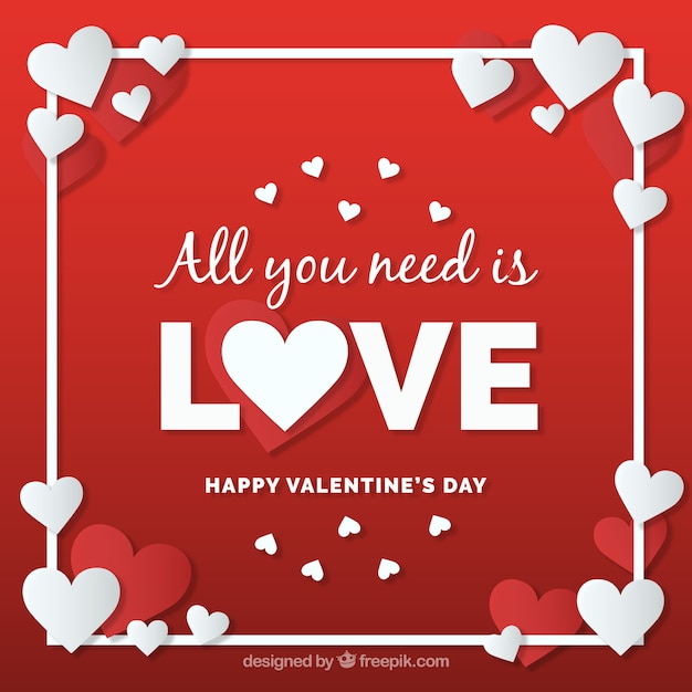 Free vector valentine's day in paper style background