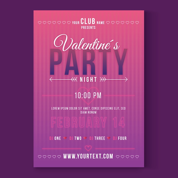 Valentine's day party flyer/poster