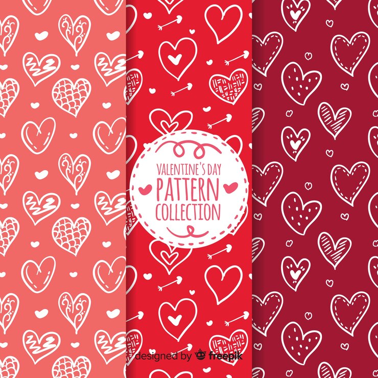Free Vector valentine's day pattern collection