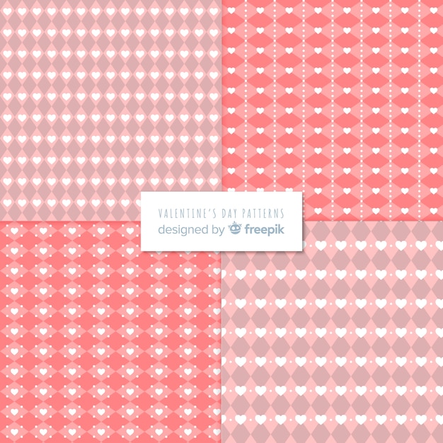 Free vector valentine's day pattern collection