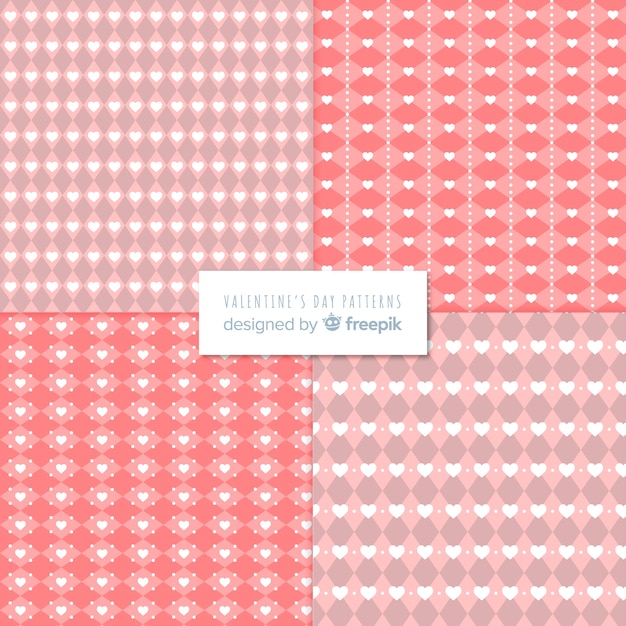 Free Vector valentine's day pattern collection
