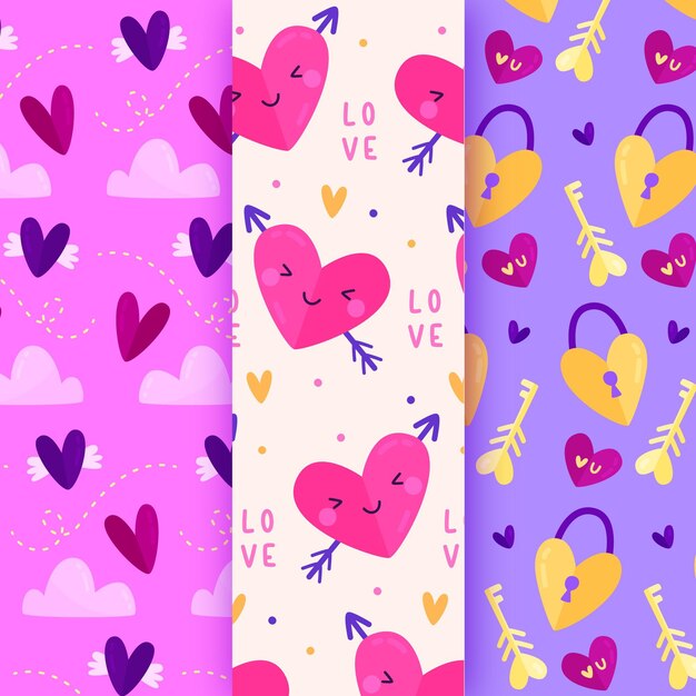 Valentine's day pattern collection
