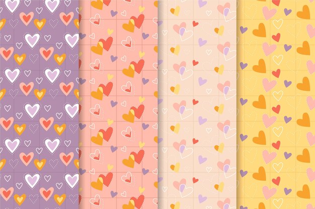 Valentine's day pattern set