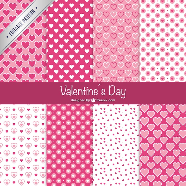 Free vector valentine's day patterns
