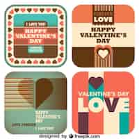 Free vector valentine's day retro love