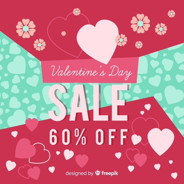 Valentine's day sale background