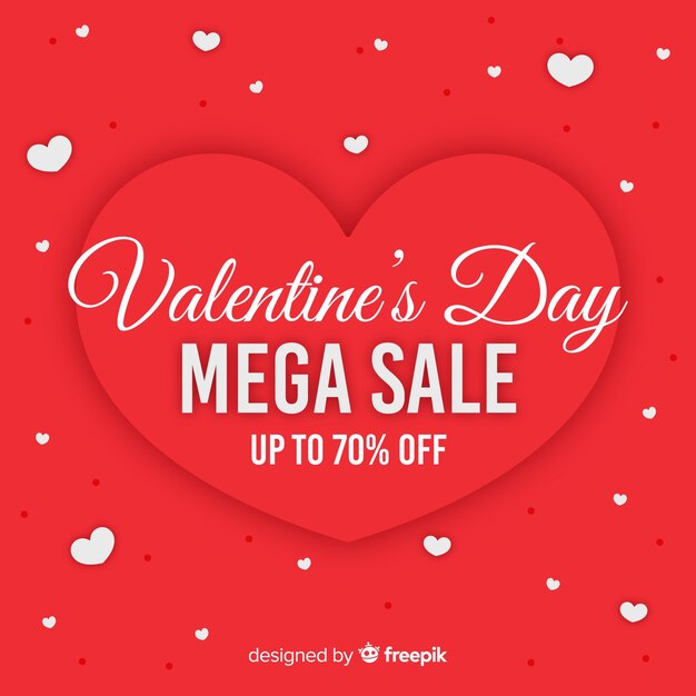 Valentine's day sale background