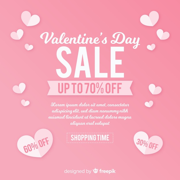 Valentine's day sale background