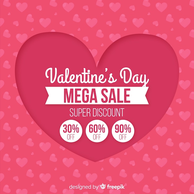 Valentine's day sale background