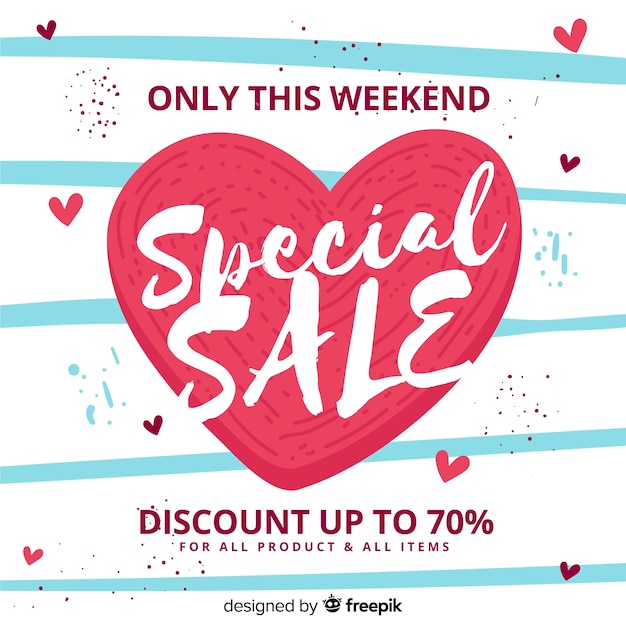 Free vector valentine's day sale background