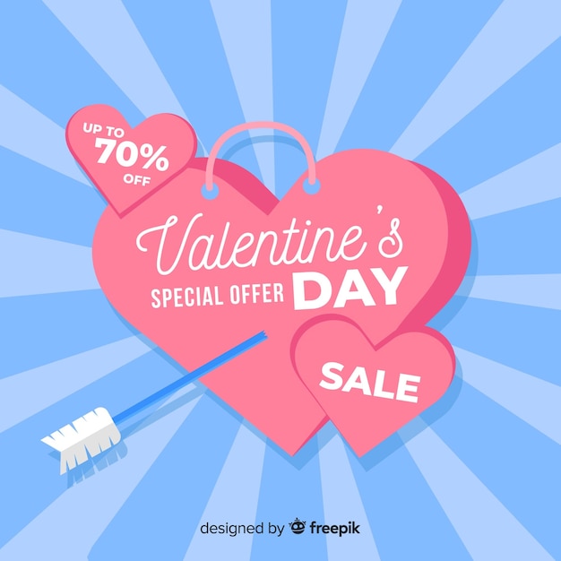 Valentine's day sale background