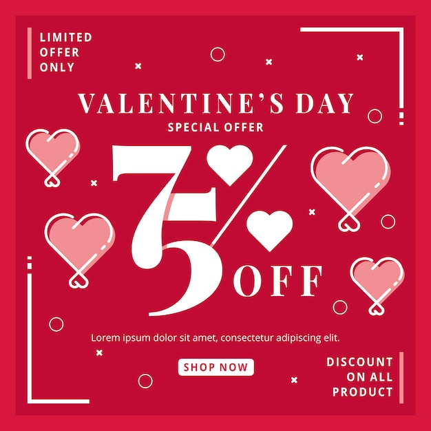 Free vector valentine's day sale event