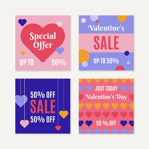 Valentine's day sale instagram post collection