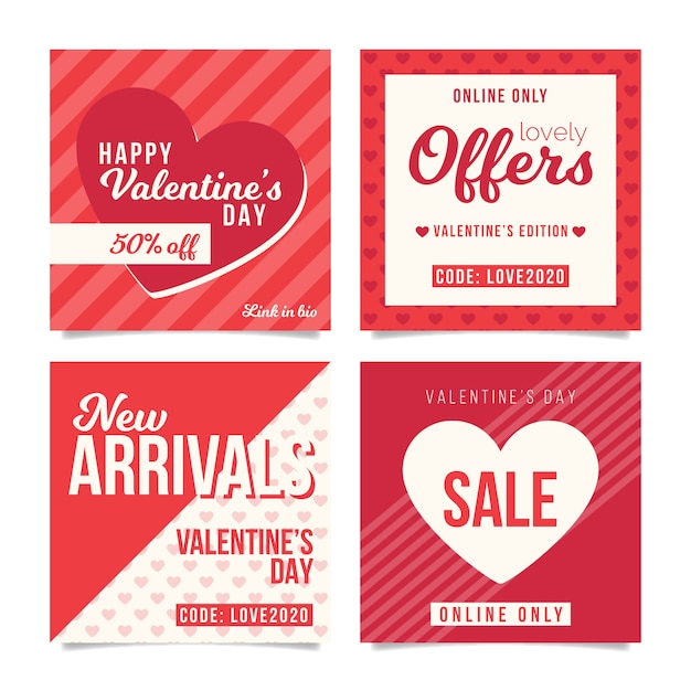 Valentine's day sale instagram post collection