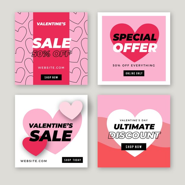 Valentine's day sale instagram post collection