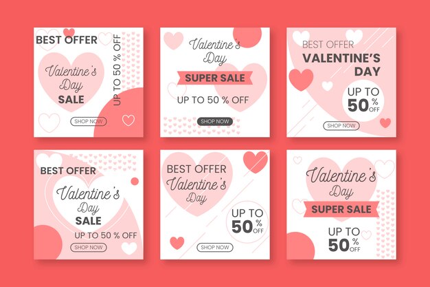 Valentine's day sale instagram post collection