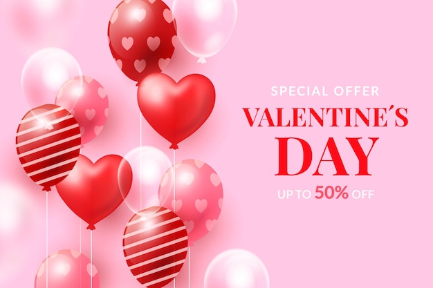 Valentine's day sale promo with special offer