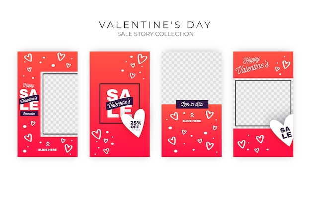 Free vector valentine's day sale story collection