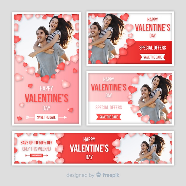 Banner web di vendita di san valentino