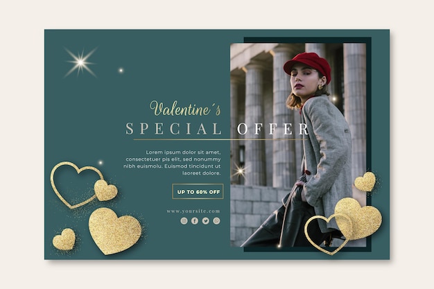 Free vector valentine's day sales banner