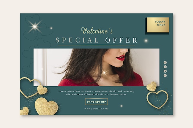 Free vector valentine's day sales banner