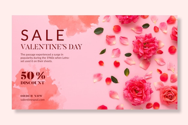 Free vector valentine's day sales banner