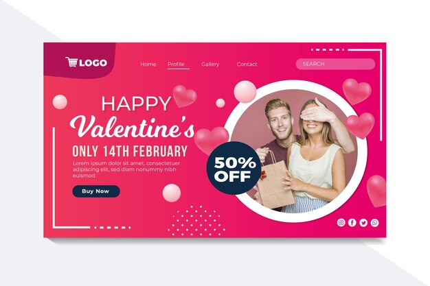 Valentine's day sales homepage