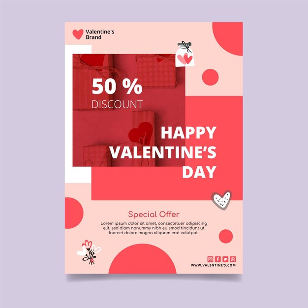 Valentine's day sales poster