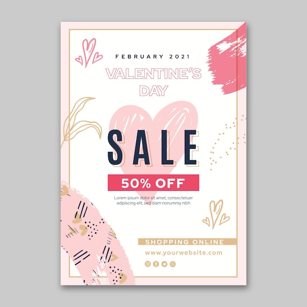 Valentine's day sales poster