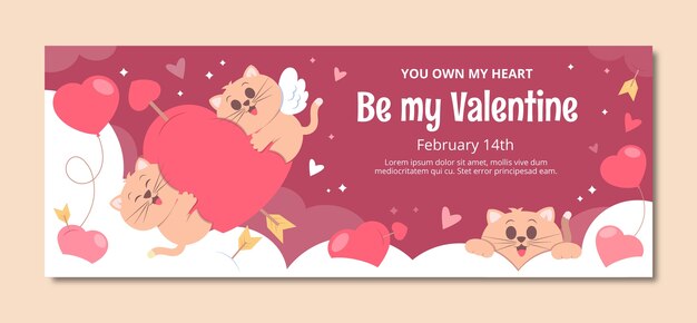 Valentine's day social media cover template