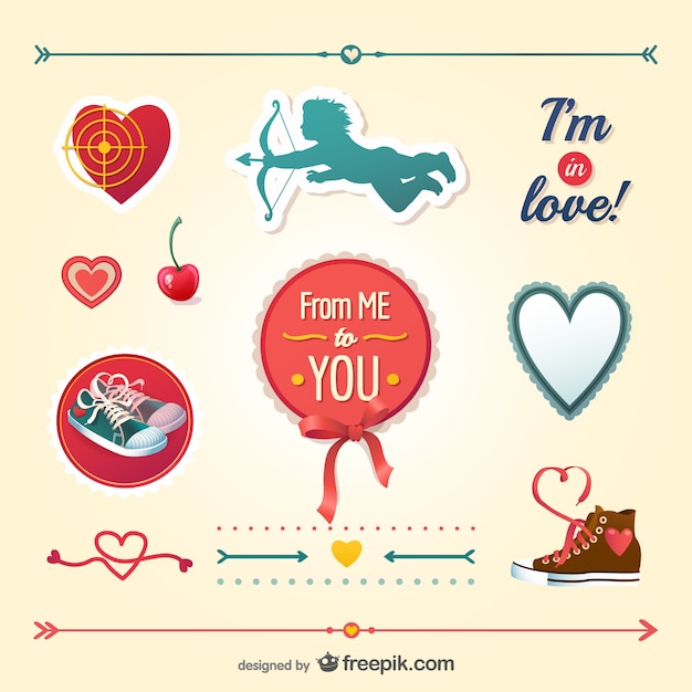 Valentine's day stickers