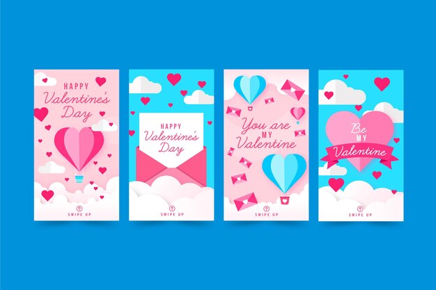 Valentine's day story collection with hearts