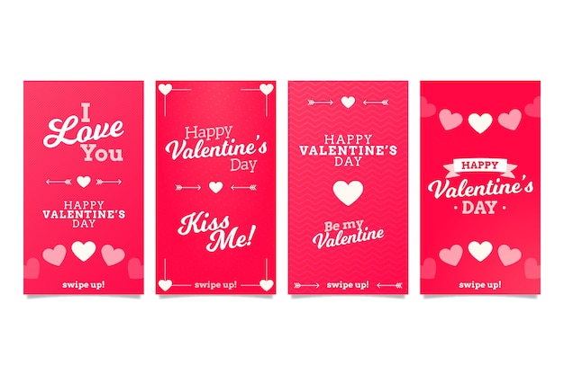 Free vector valentine's day story collection