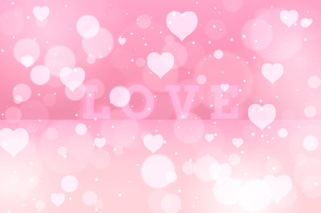 Free vector valentine's day wallpaper with blurry elements