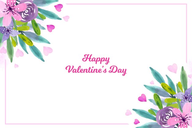 Valentine's day wallpaper with flowers