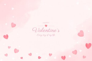 Valentine's day watercolour background