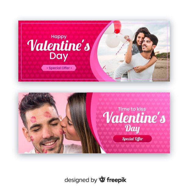 Valentine's day web banners