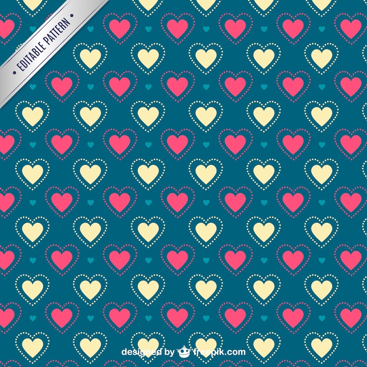 Free Vector valentine's hearts pattern