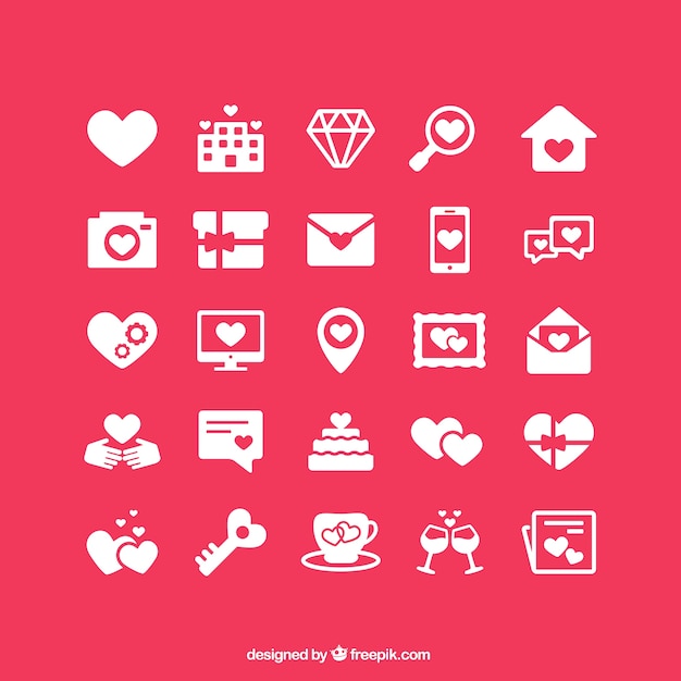 Valentine's icons collection