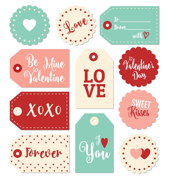 Valentine's labels collection