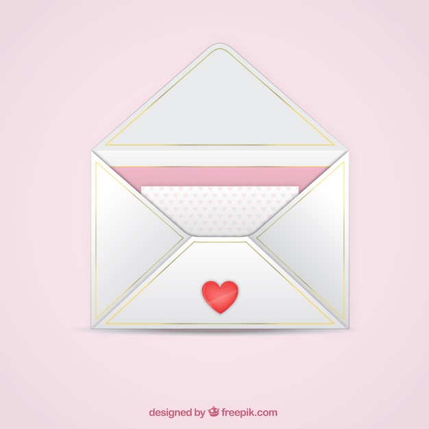 Письмо святого Валентина в конверте